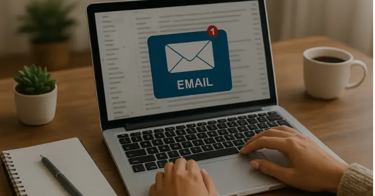 a person typing on a laptop