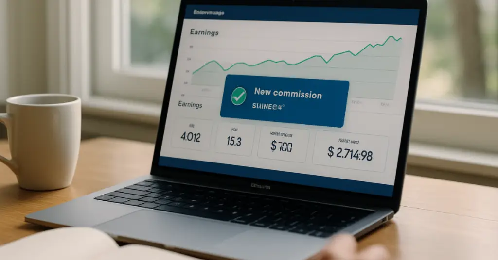 a laptop with a graph on the screen